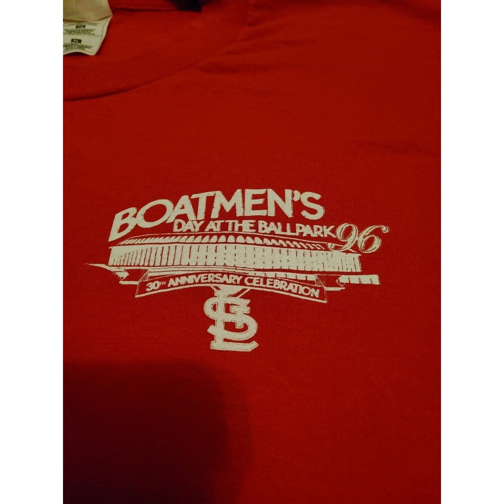 Vintage St Louis Cardinals 30th Anniversary Boatmans Day At The Ballpark 1996 XL